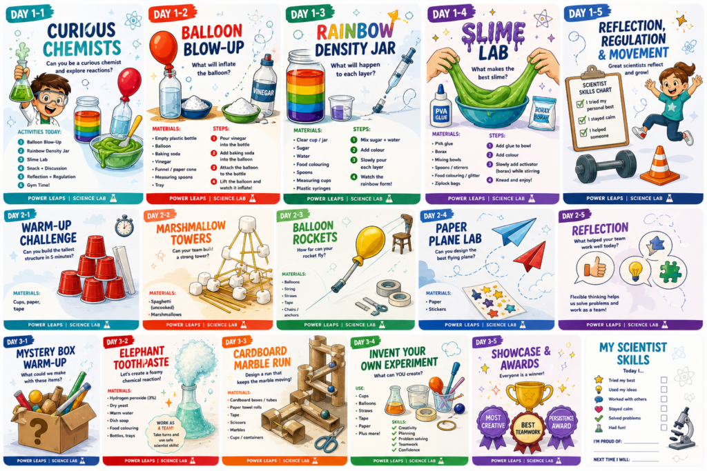 Power Leaps Activity Cards