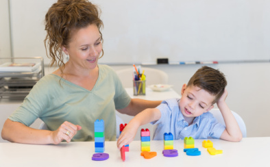 Teacher Woman Learn Preschooler Boy To Count